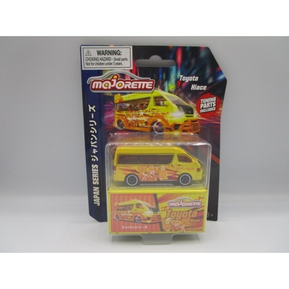 Majorette Japan Series Toyota Hiace Yellow With Tuning Parts Diecast Car